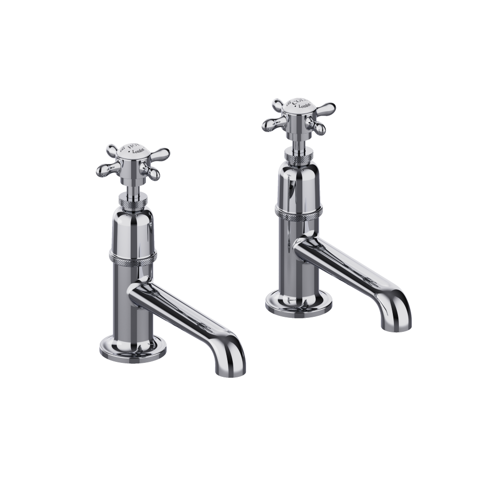 Cut out image of Burlington Guild Chrome Basin Long Nose Pillar Tap